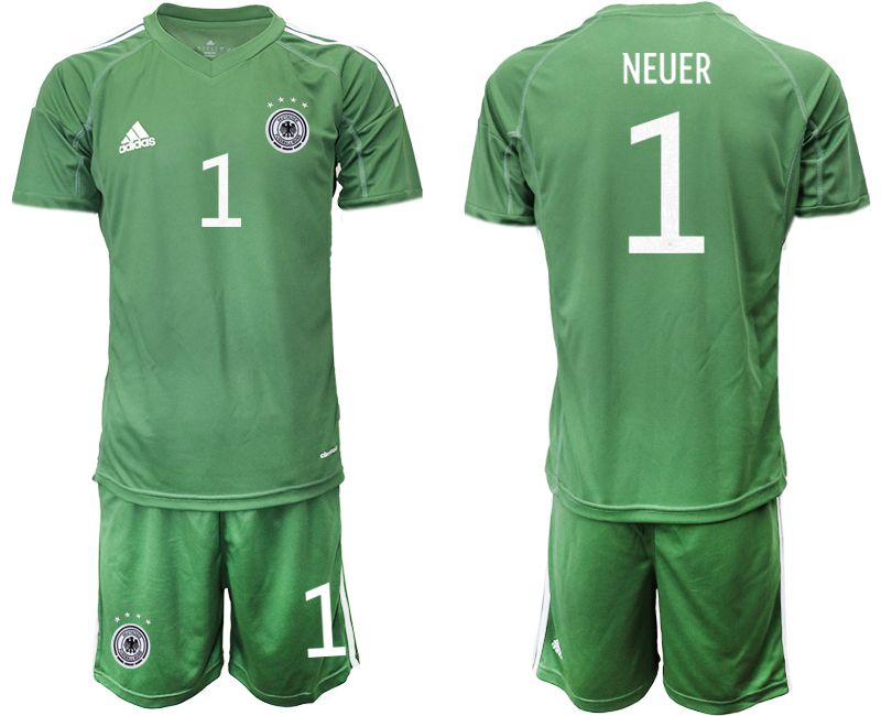 Men 2021 World Cup National Germany army green goalkeeper #1 Soccer Jerseys->->Soccer Country Jersey